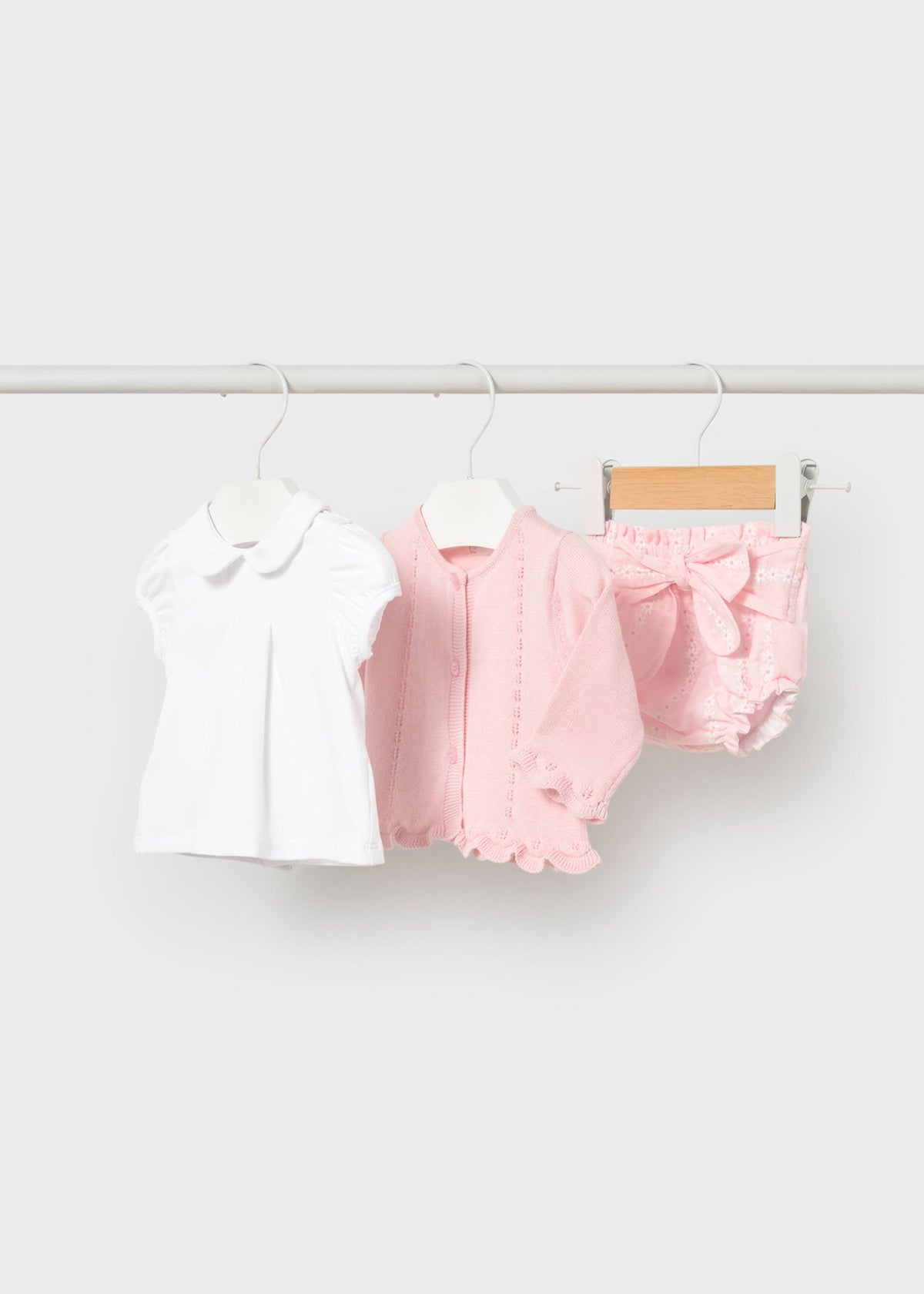 Completo 3 pezzi tricot neonata - Quarzo