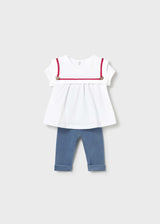 Completo 4 pezzi bambola neonata - Rosso
