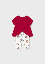 Completo 4 pezzi bambola neonata - Rosso