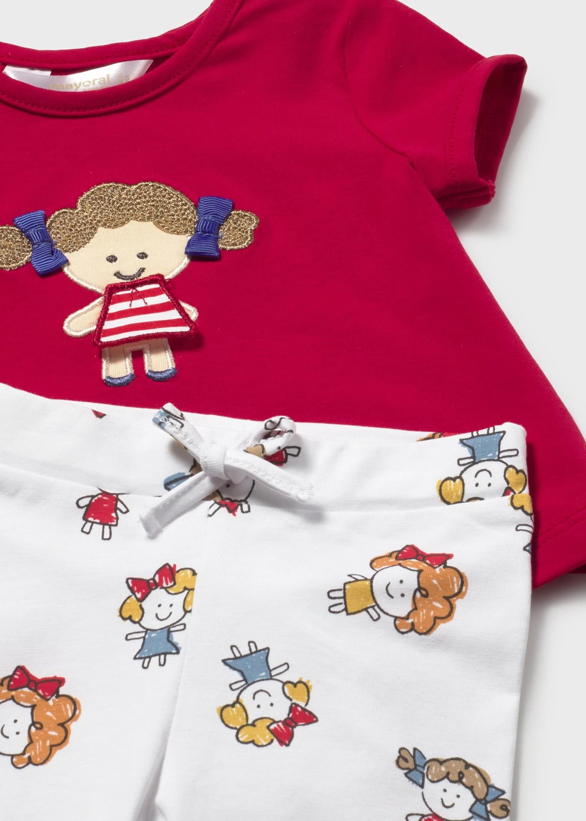 Completo 4 pezzi bambola neonata - Rosso