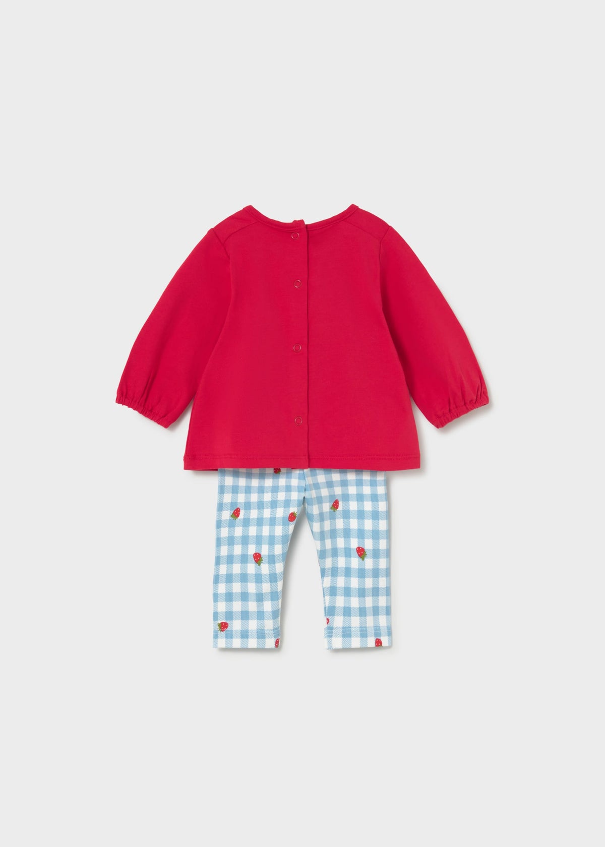 Completo 4 pezzi manica lunga neonata - Rosso