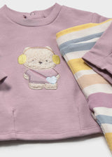 Completo 4 pezzi neonata - Malva