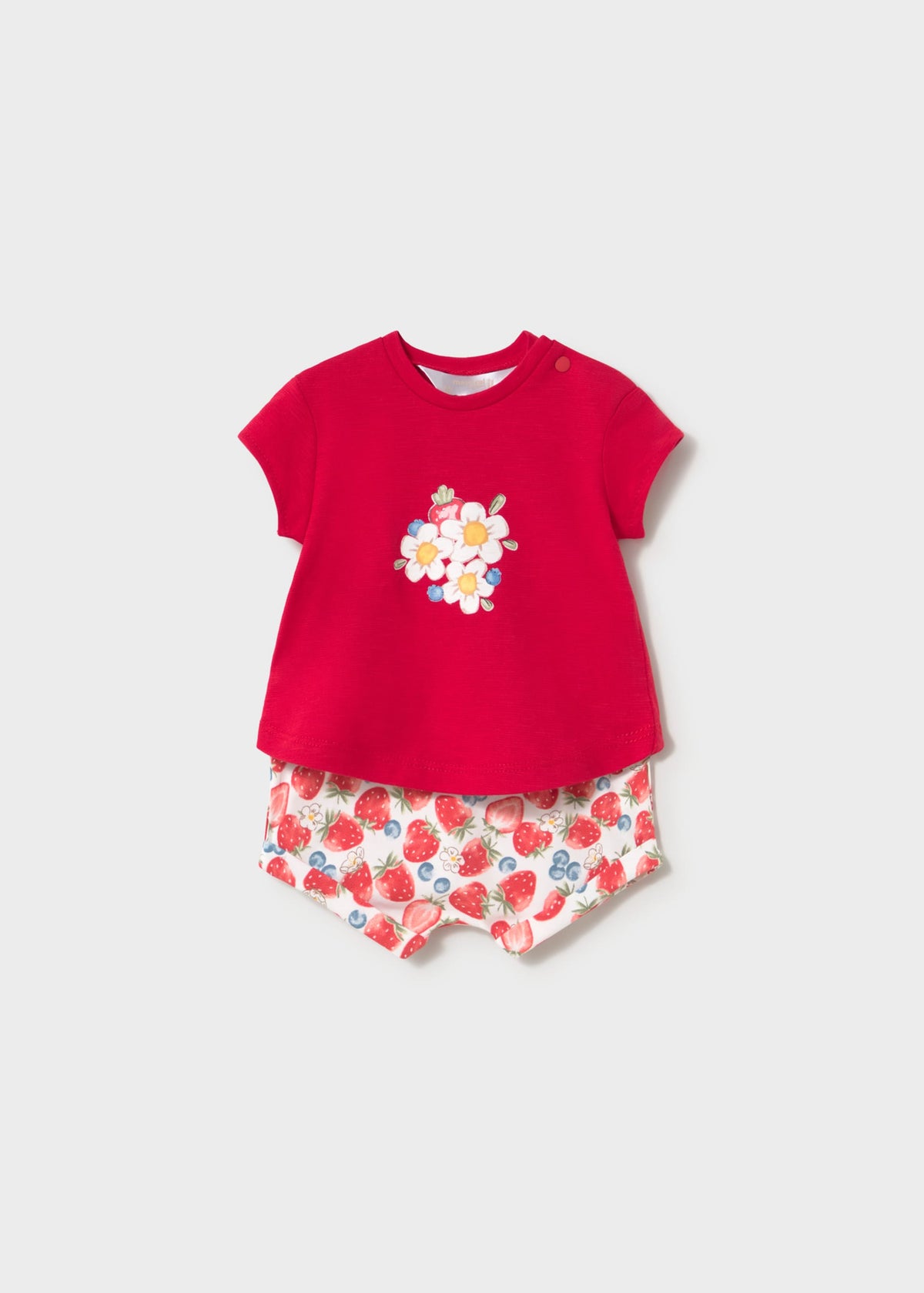 Completo 4 pezzi neonata - Rosso
