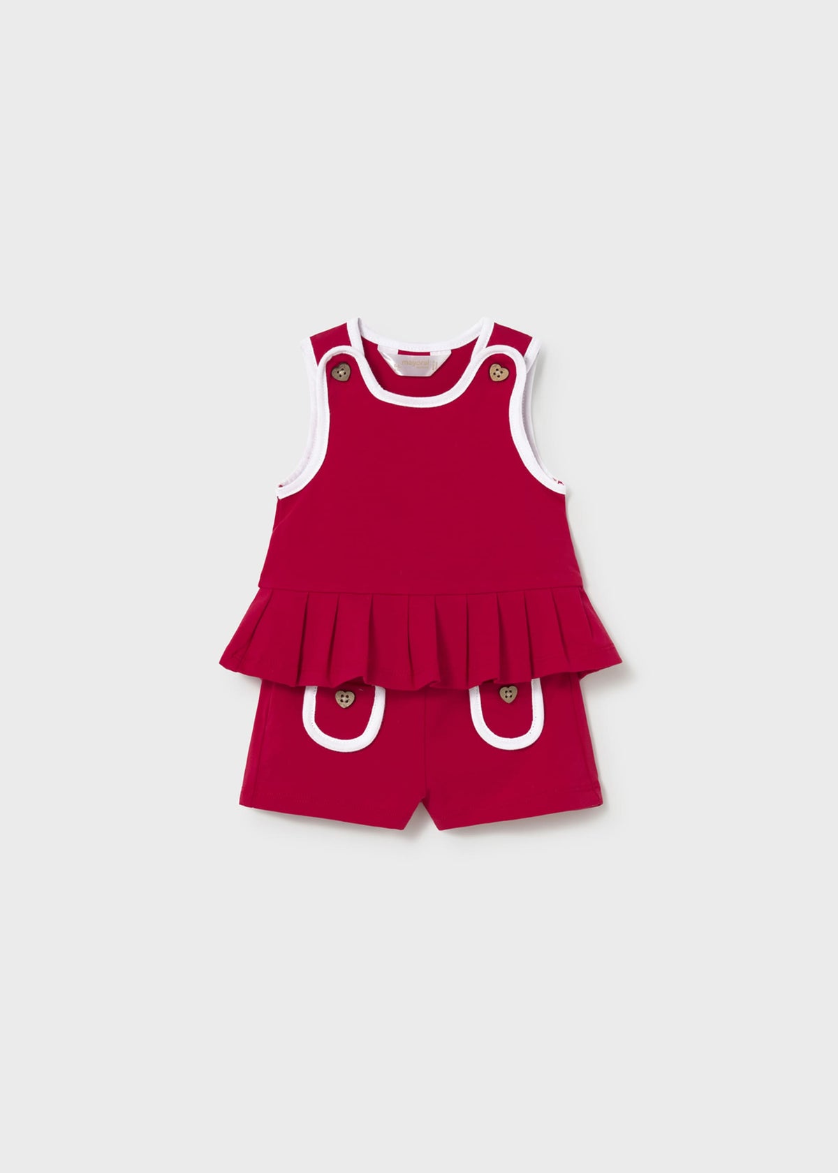 Completo 4 pezzi neonata - Rosso