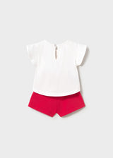 Completo 4 pezzi neonata - Rosso