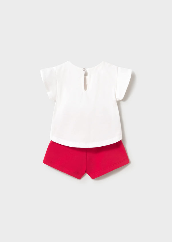 Completo 4 pezzi neonata - Rosso