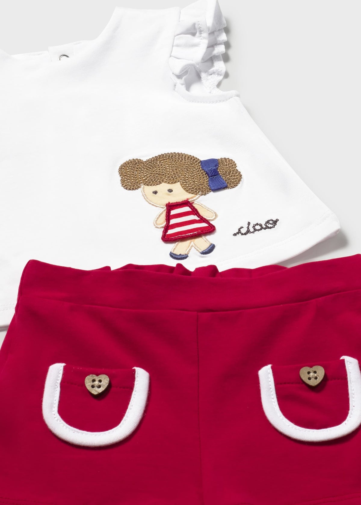 Completo 4 pezzi neonata - Rosso