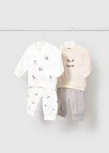 Completo 4 pezzi neonato - Nebbia