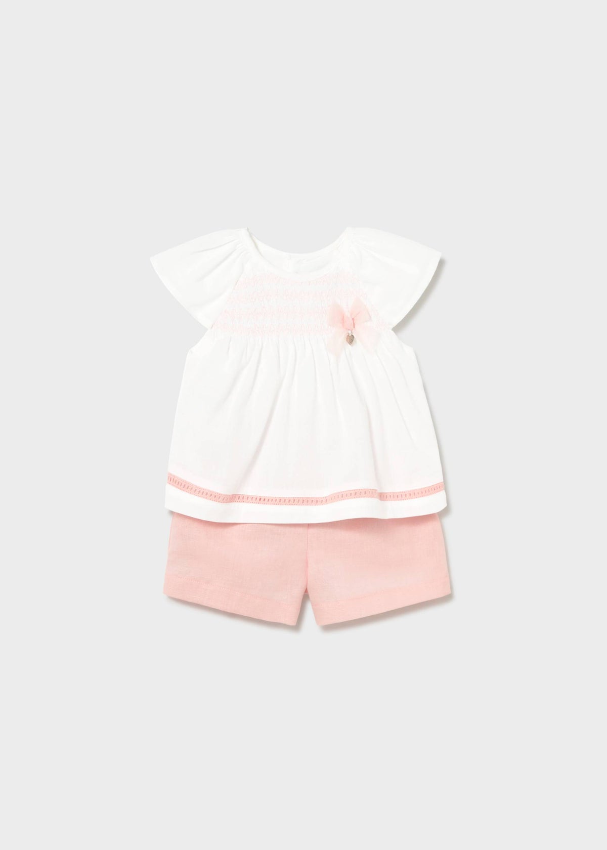 Completo bermuda e blusa neonata