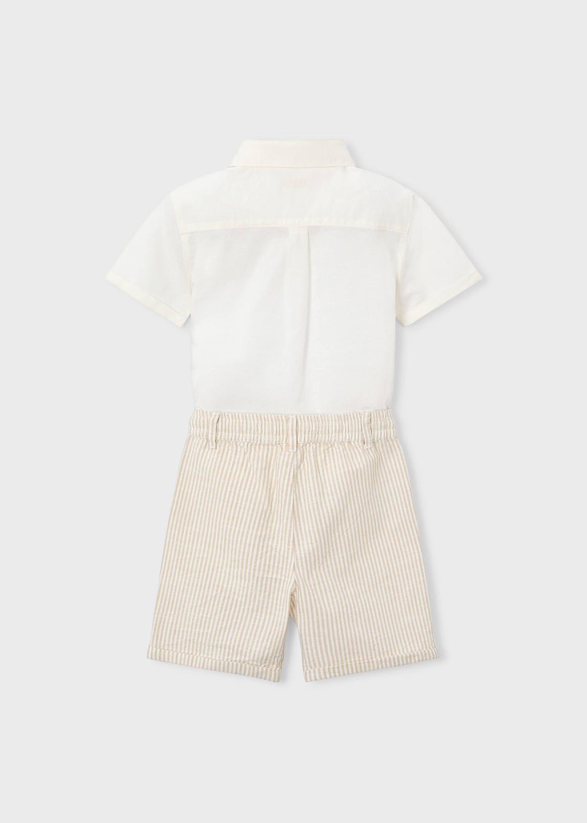 Completo bermuda e camicia in lino bambino