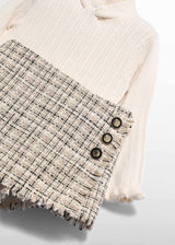 Completo Bermuda Tweed Neonata - Marzapane