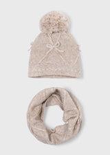 Completo cappello e scaldacollo fiocchi bambini - Vigore