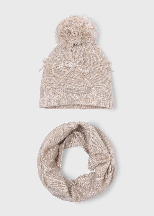 Completo cappello e scaldacollo fiocchi bambini - Vigore