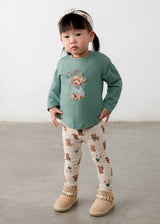 Completo cerchietto e leggings stampato bimba - Lagoon
