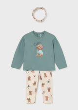 Completo cerchietto e leggings stampato bimba - Lagoon