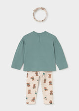 Completo cerchietto e leggings stampato bimba - Lagoon