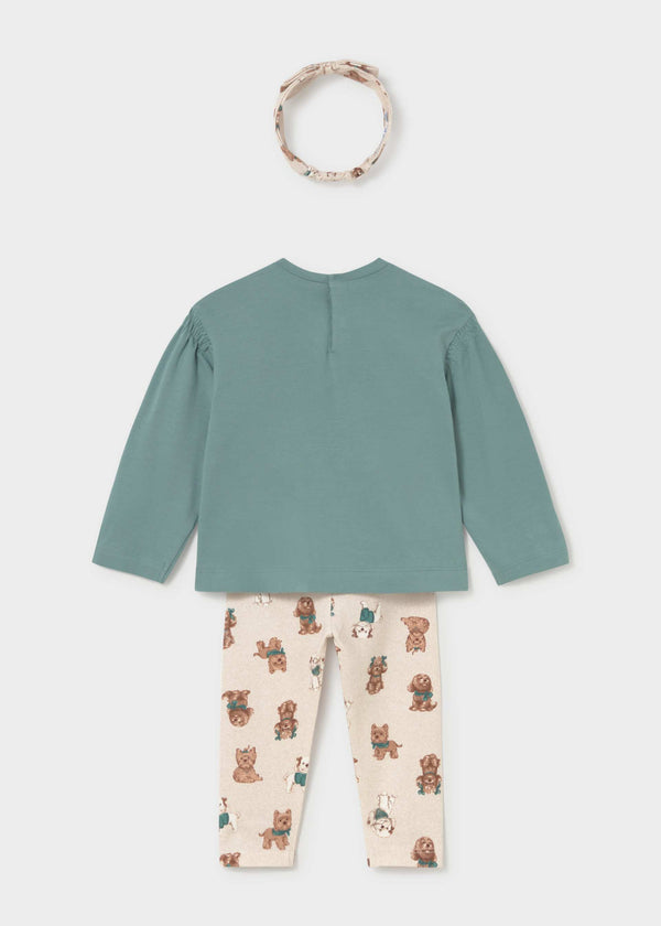 Completo cerchietto e leggings stampato bimba - Lagoon