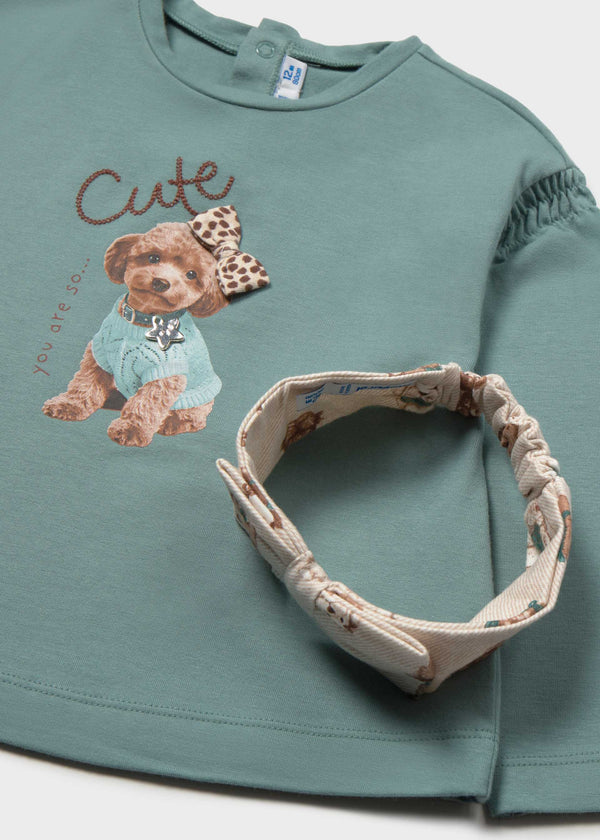 Completo cerchietto e leggings stampato bimba - Lagoon