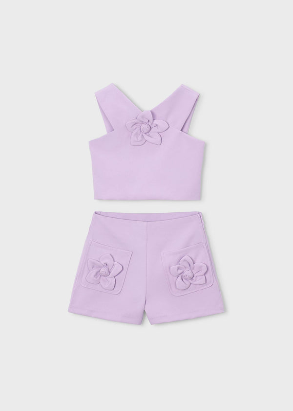 Completo con bermuda e top bambina