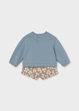 Completo con bermuda fiore bimba - Colibri