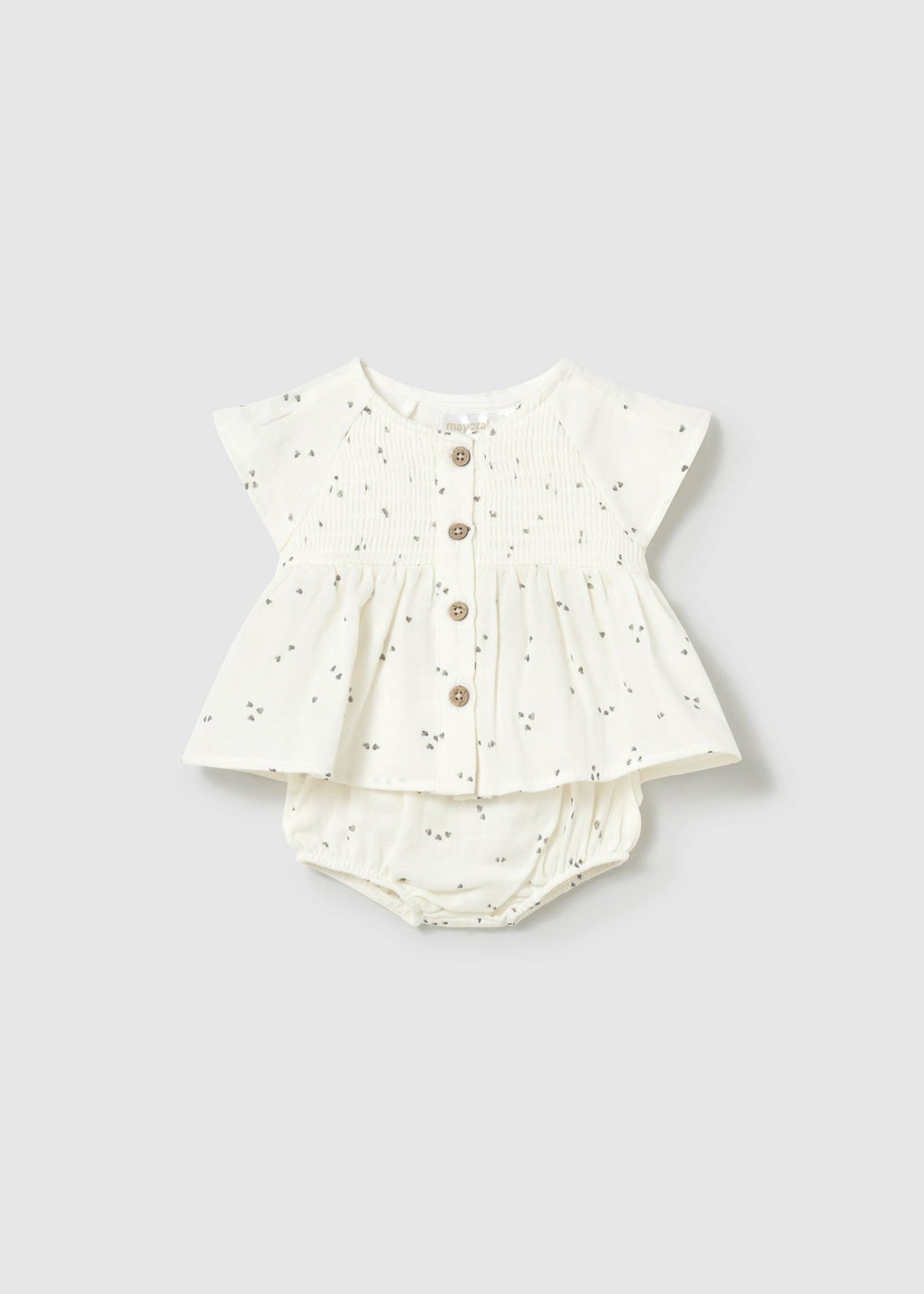 Completo copripannolino e blusa neonata - Ceramica