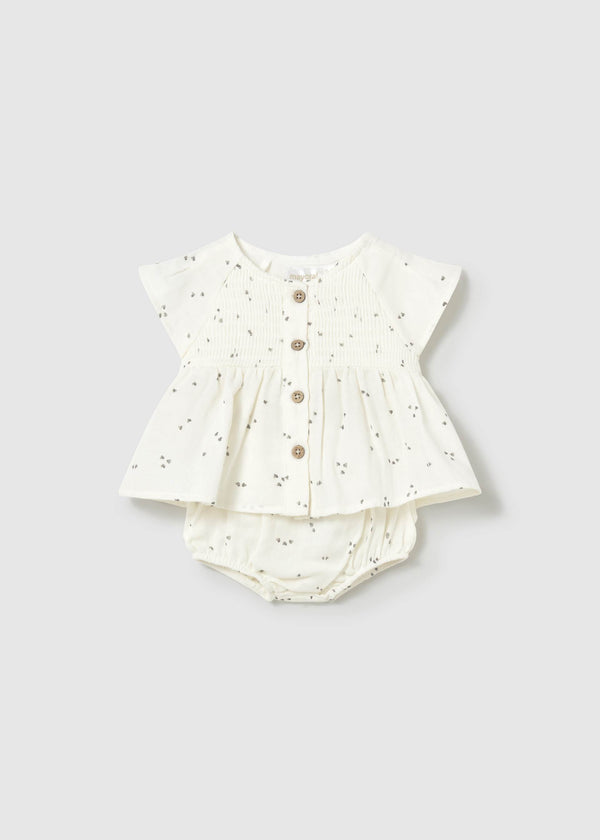 Completo copripannolino e blusa neonata - Ceramica