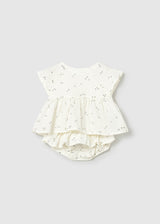 Completo copripannolino e blusa neonata - Ceramica
