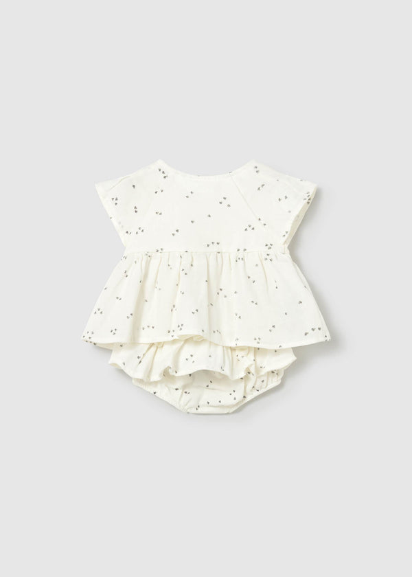 Completo copripannolino e blusa neonata - Ceramica