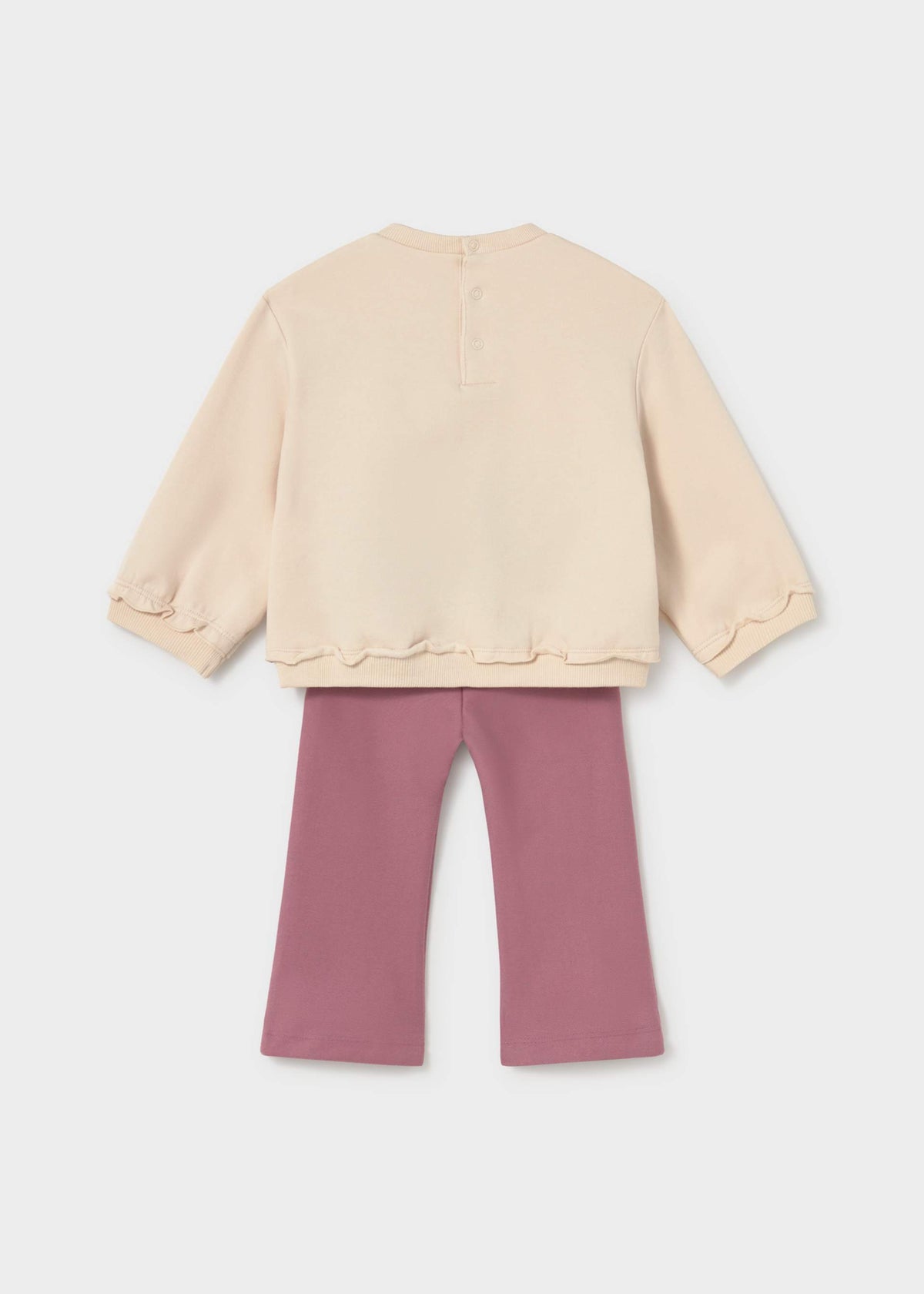 Completo felpa e pantaloni neonata - Violetta