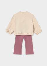 Completo felpa e pantaloni neonata - Violetta