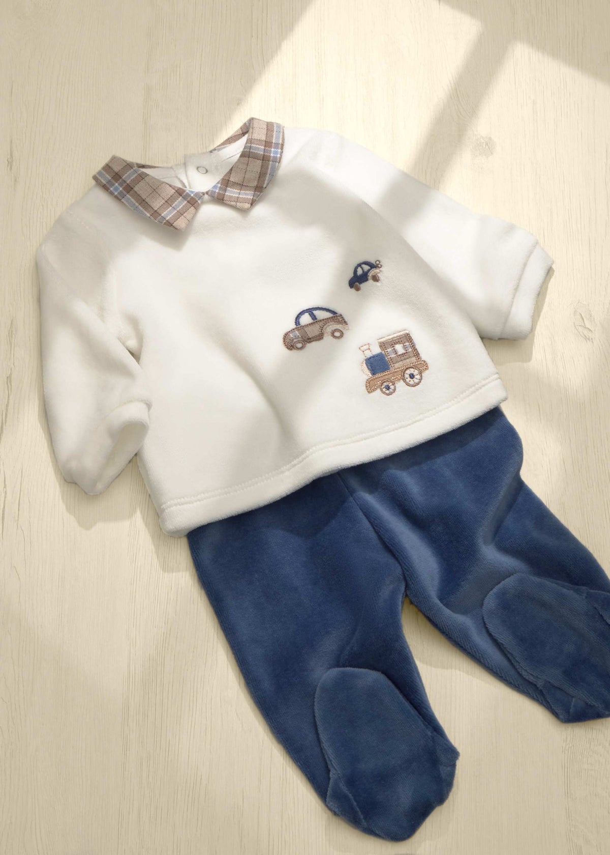 Completo ghettina e maglia neonato - Blueberry