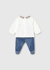Completo ghettina e maglia neonato - Blueberry