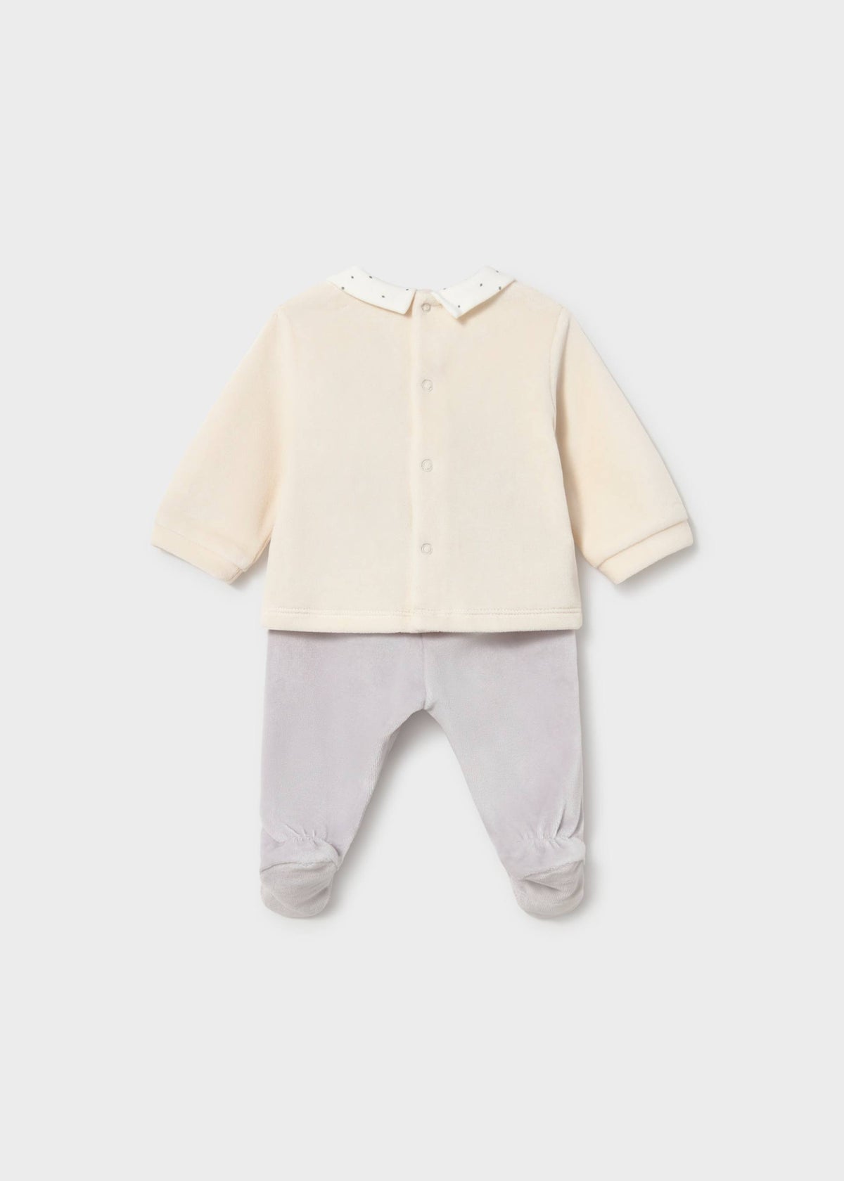 Completo ghettina e maglia neonato - Nebbia