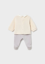 Completo ghettina e maglia neonato - Nebbia