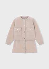 Completo gonna e cardigan in maglia bambina - Semilla
