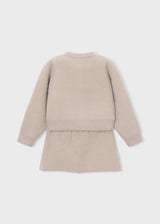 Completo gonna e cardigan in maglia bambina - Semilla