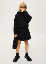 Completo gonna e felpa ragazza - Nero