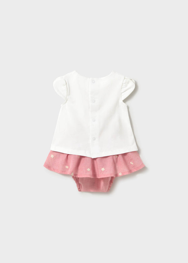 Completo gonna e maglietta orsetto neonata - Rose