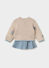 Completo gonna e maglione intarsi neonata - Colibri