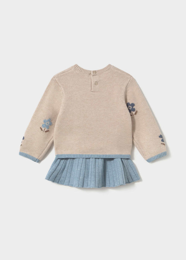 Completo gonna e maglione intarsi neonata - Colibri
