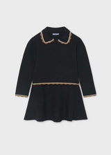Completo gonna e polo in maglia ragazza - Nero