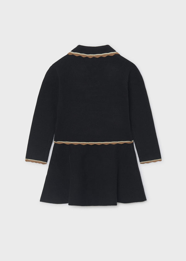 Completo gonna e polo in maglia ragazza - Nero