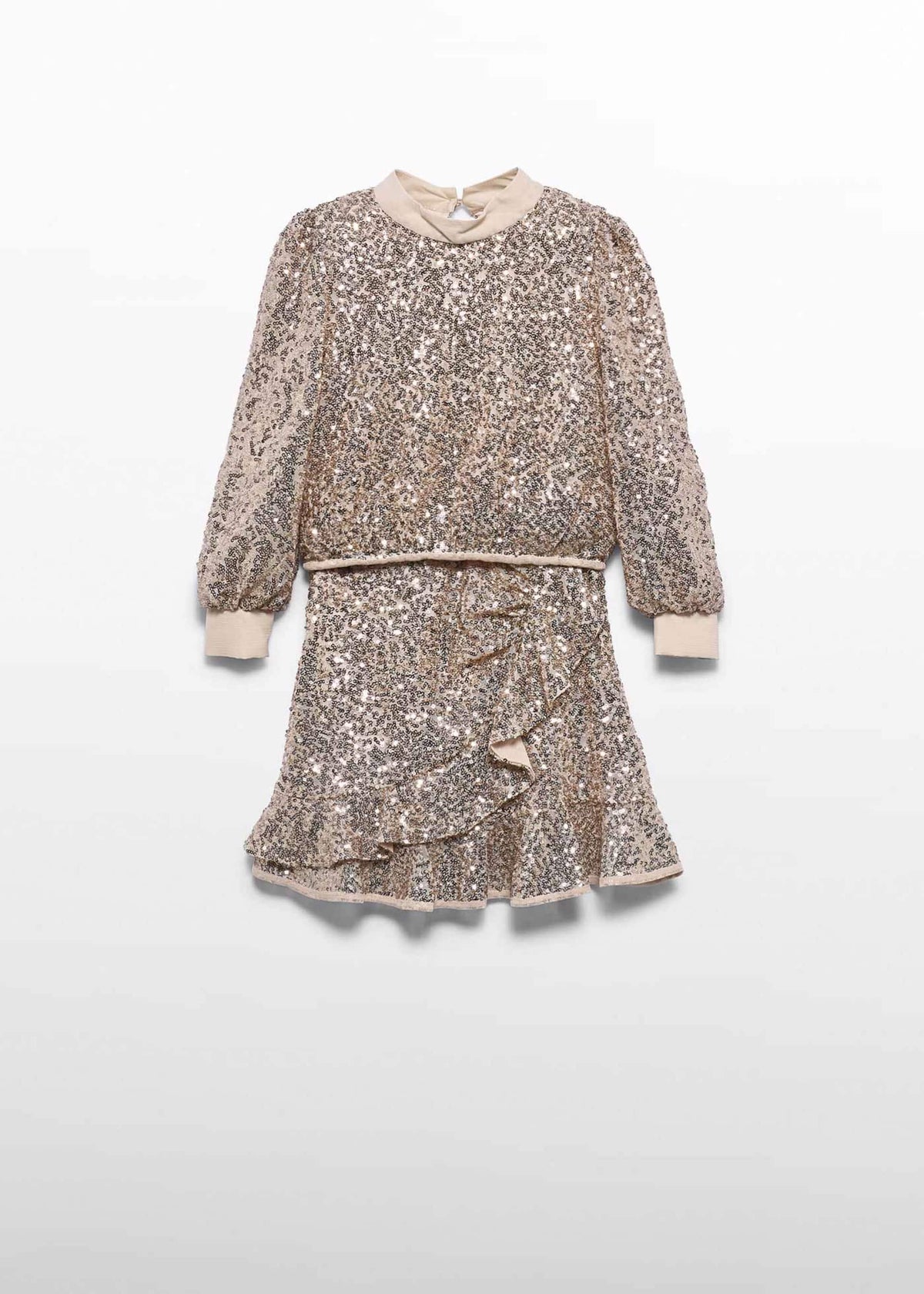 Completo Gonna Lustrini Bambina - Champagne