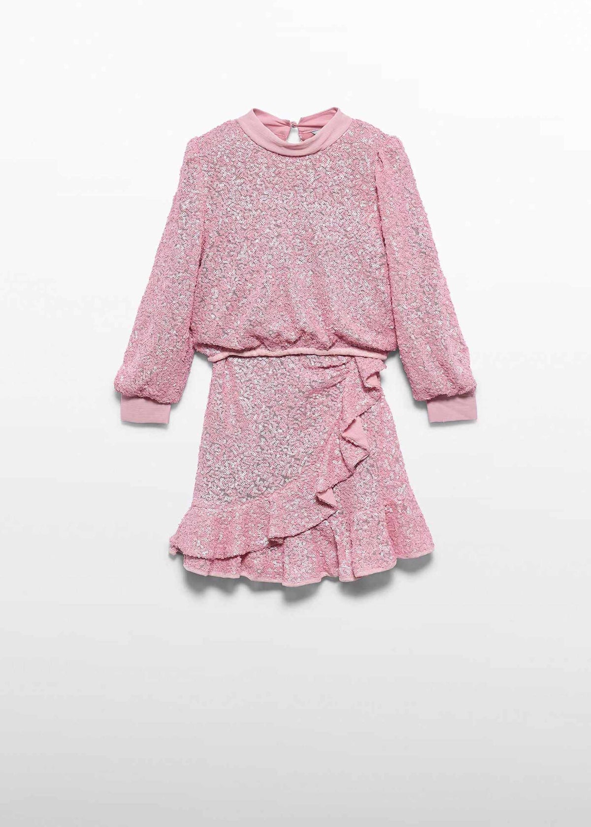 Completo Gonna Lustrini Bambina - Rosa