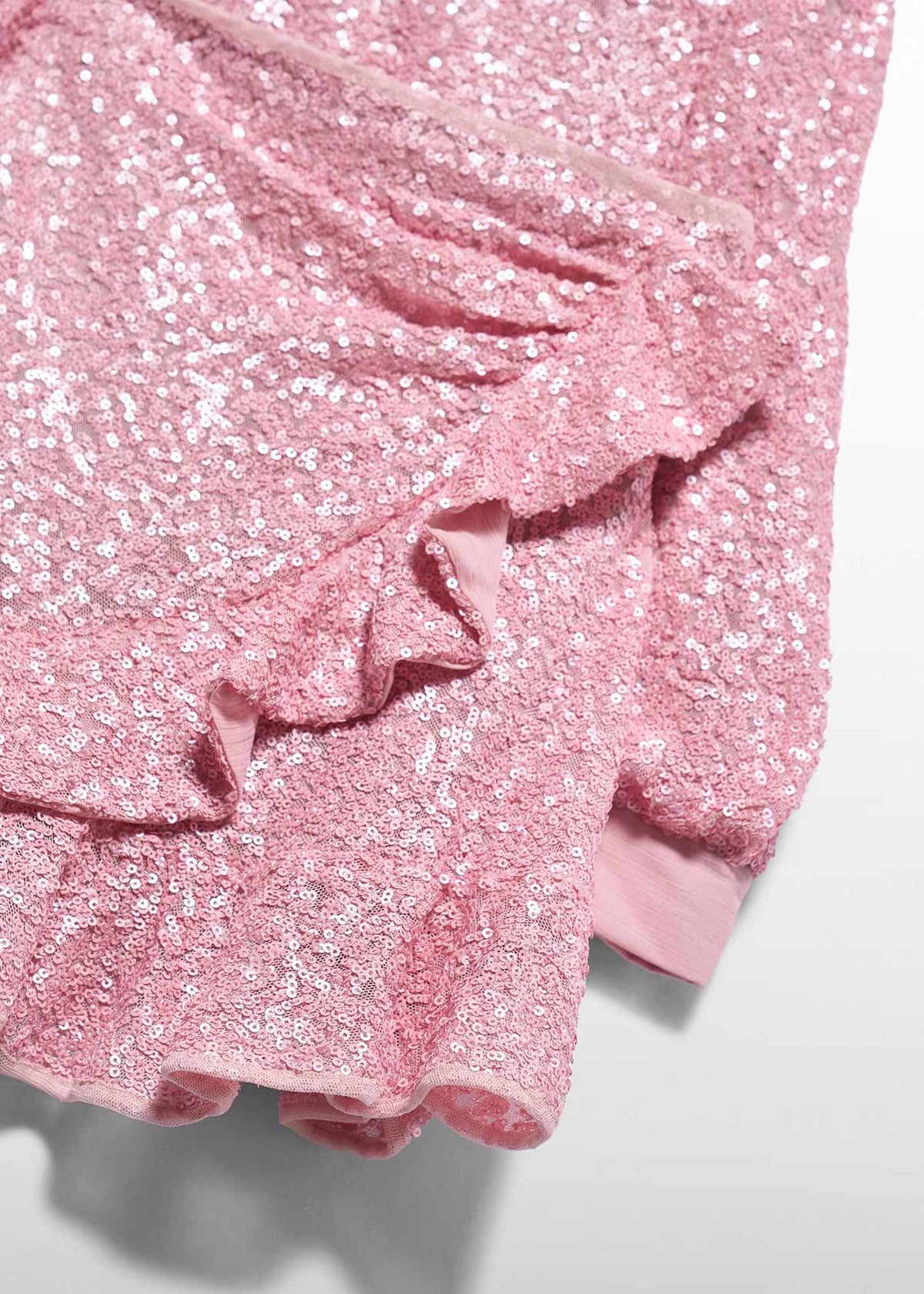 Completo Gonna Lustrini Bambina - Rosa
