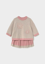 Completo gonna neonata - Cipria