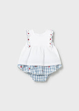 Completo gonna quadri e maglietta neonata - Lagoon