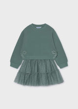 Completo gonna tulle e felpa bambina - Laurel