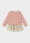 Completo gonna volant e maglione neonata - Petisui