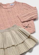 Completo gonna volant e maglione neonata - Petisui